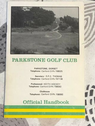 Vintage Unlisted Handbook Parkstone Golf Club In Vg