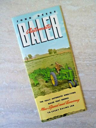 1952 Vintage John Deere Tractor Brochure - Automatic Baler