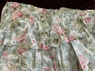 Laura Ashley Vintage Queen Size Bed Skirt,  Cottage Rose