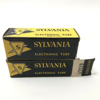 Sylvania Electronic Tubes 6x5gt Set Of 2