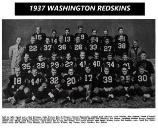 1937 Washington Redskins 8x10 Team Photo Football Nfl Picture World Champs