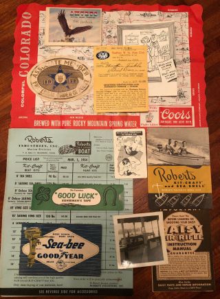 Vintage 50’s Goodyear Boat Motor Roberts Kit Craft Brochures Aaa Daisy Air Rifle