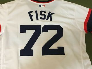 Carlton Fisk 72 Chicago White Sox Baseball Jersey Men ' s Size 40 3