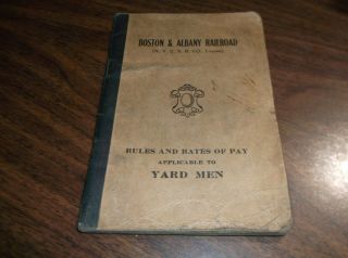December 1941 Nyc Boston & Albany Railroad Rules For Yard Men