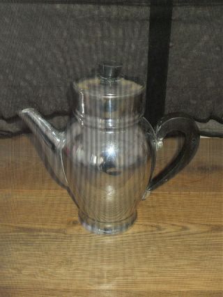 Vintage French Copper Chrome Coffee Pot Percolator,  Filter Tin Lined 1.  5lt
