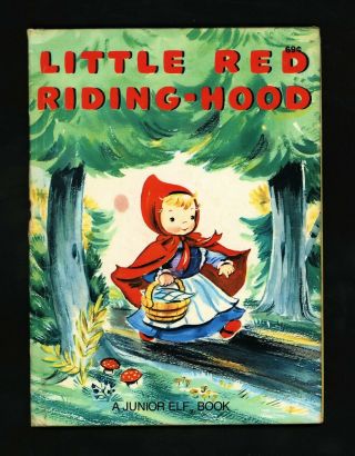 Vintage 1950 " Little Red Riding Hood " Junior Elf Book Checkerboard Press
