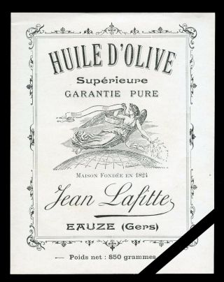 French Vintage Label: Huile D 