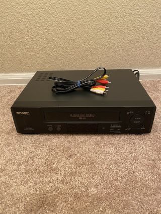 Sharp 4 Head Vcr Vhs Player With Av Cables Vc - H972u