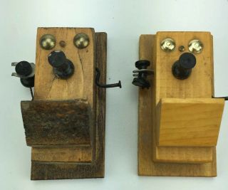 Vtg Dolls House Miniature Accessory 1:12 Old Fashioned Wall Mounted Telephone