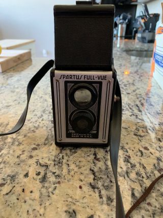 Vintage Spartus Full Vue Box Camera Top View Twin Lens