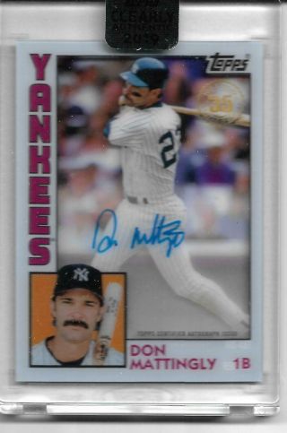 2019 Topps Clearly Authentic Don Mattingly Rc Autograph Yankees Auto 1984 Style