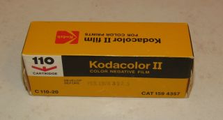 Kodak Kodacolor Ii 110 Color Negative Film 20 Exposures Expired Feb 1978