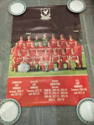 Vintage Liverpool Fc Football Poster 1979/1980