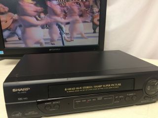 Sharp Vc - H800u 4 Head Hi - Fi Stereo Video Cassette Recorder Vcr Vhs Tape Player