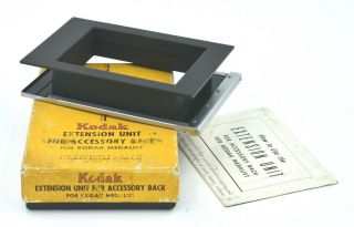 Kodak Medalist Extension Unit For Accessory Back,  Box & Instructions