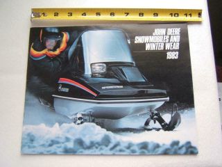 Vintage 1983 John Deere Snowmobile Brochure Liquifire - Snow - Sprint - Trail - Sport
