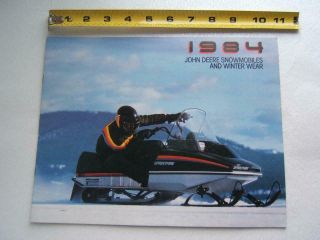 Vintage 1984 John Deere Snowmobile Brochure Liquifire - Sprint - Snow - Trail - Sport