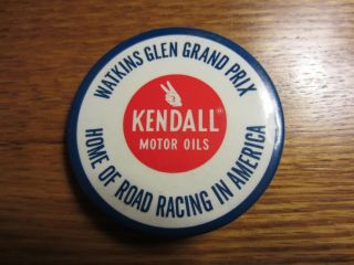 Vintage Watkins Glen Kendall Grand Prix F1 Metal Badge Formula 1