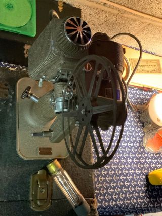 Vintage Revere Eight Model 85 8mm Film Projector,  Power Cord Powers On Has Bulb