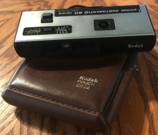 Vintage Kodak Pocket Instamatic 60 Camera With Kodak Pouch Case