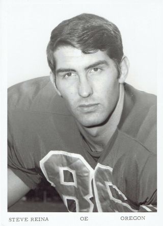 1965 Vintage Photo Steve Reina Of University Of Oregon Ducks At Eugene Football