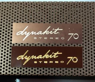 Dynaco Dynakit Custom Engraved Solid Brass Badge For Tube Cage / Cover