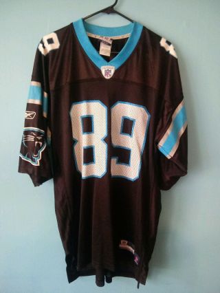 Adult Reebok Carolina Panthers Steve Smith 89 Nfl Football Jersey Shirt Size 48