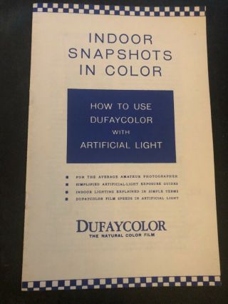 Indoor Snapshots In Color Dufaycolor Film Brochure
