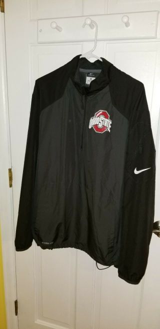 Nike Men’s Ohio State Buckeyes Sideline Jacket Sz.  Medium Black Grey Gray