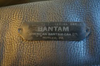 Bantam Vintage Tag - American Bantam Car Co - Model T3 - C Serial 12255