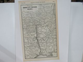 Map Of The Kansas City Southern Railway 1904