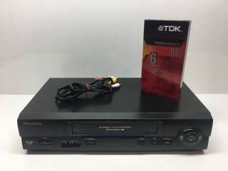 Panasonic Pv - V4611 Vhs Vcr And Fully Functional With A/v Cable No Remote