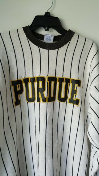 Vintage Purdue Boilermakers Sweatshirt Mens XL Crewneck Long Sleeve Black Yellow 2