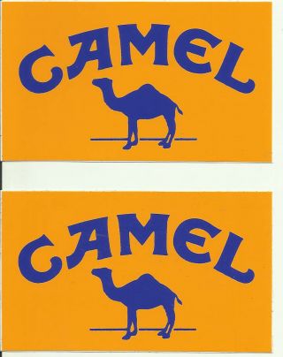 Camel Rally Off Road Lancia Vintage Sticker Decal X 2 Self Adhesive 10.  5 X 6.  3cm