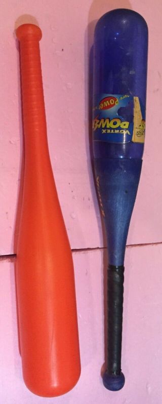 Blue Plastic Koosh Vortex Powerbat,  Orange Wide Body Wiffle Ball Bat Barrel