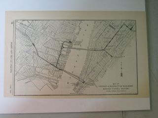 Map Of The Hudson And Manhattan Railroad Hudson Tunnel System 1911
