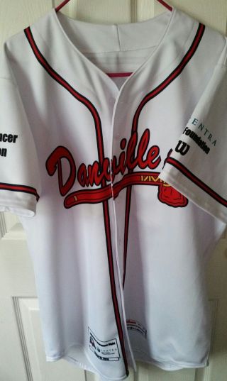 Danville Braves Cancer Awareness Game Worn Jersey 33 Size 48