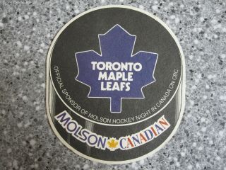 Molson Canadian Nhl Beer Coaster Mat Toronto Maple Leafs