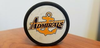 Echl Hampton Roads Admirals Team Logo White League Hockey Puck