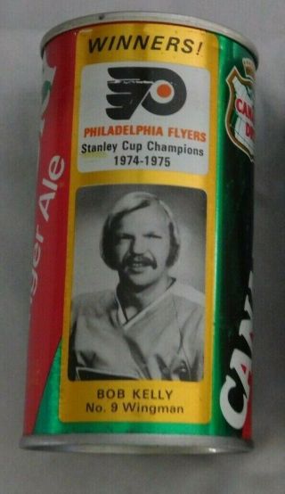 Bob Kelly Philadelphia Flyers Stanley Cup 1974 - 75 Canada Dry Soda Can