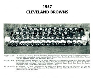 1957 Cleveland Browns 8x10 Team Photo Football Picture Nfl