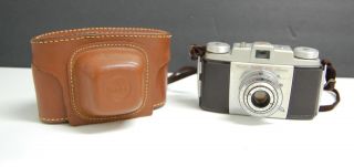 Kodak Pony 135 Model C Vintage 35mm Film Camera W/ Leather Field Case Vgc