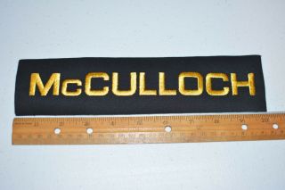 Mcculloch Iron - On Vintage Embroidered Sleeve Patch Go Kart Racing Engine Jacket