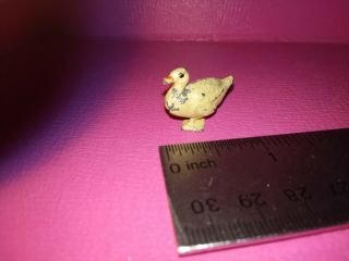 Vintage Miniature Cast Lead White Duck Goose Tiny Figurine Farm Christmas Scene