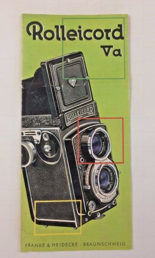 Vintage Rolleicord Va Franke & Heidecke - Braunschweig Camera & Parts Brochure