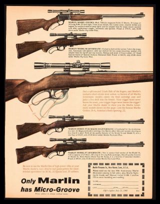 1960 " Marlin " High Powered Rifles Levermatics Models 56,  57,  Print Ad