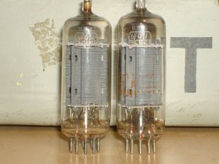 2 Rca 6fq7/6cg7 Clear Top Vacuum Tubes Matched/balanced Pair Usa Strong