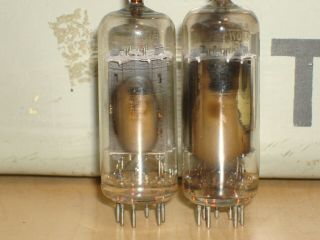 2 RCA 6FQ7/6CG7 CLEAR TOP VACUUM TUBES MATCHED/BALANCED PAIR USA STRONG 3