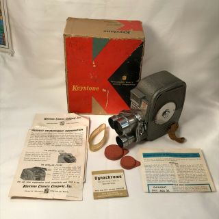 Vintage Keystone K - 27 Triple Turret 8mm Movie Camera