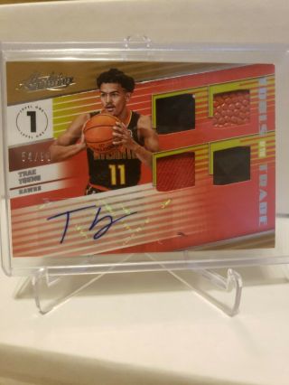 2018 - 19 Panini Absolute Trae Young Rookie Rc Patch Auto Autograph /99 Hot